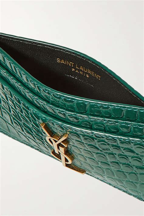 SAINT LAURENT Croc Cardholder 